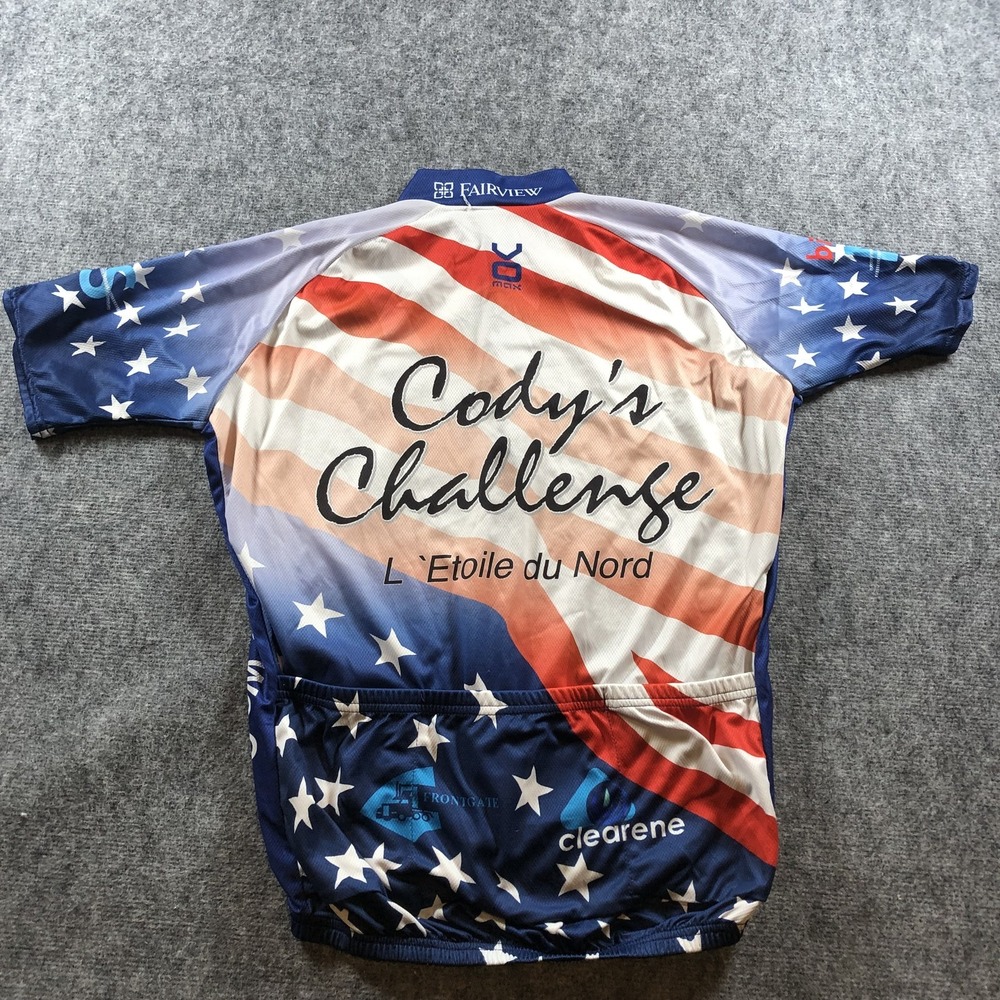Cody's Challenge Cycling Jersey Mens Medium USA Stars Stripes Fairview Vomax Bik - Picture 6 of 6